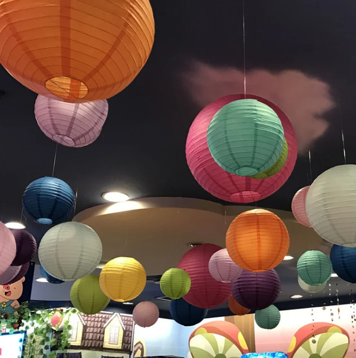 
Goods in the stock colorful round 10inch paper latern for party decoration 