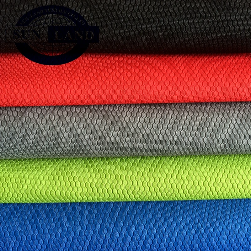 fashion sportswear training suit clothing 100% polyester 3D knitted wicking breathable honeycomb mesh fabric