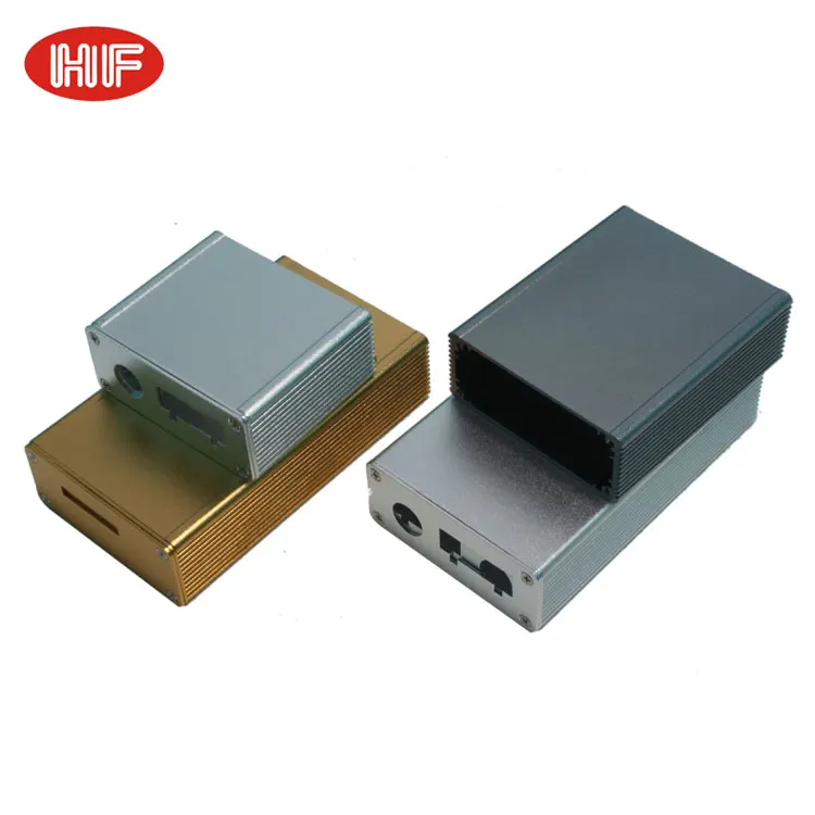 Manufacturers Custom OEM PCB Industrial Extruded Aluminum Enclosure And Instrument Project Boxes Case For Amplifiers Housing