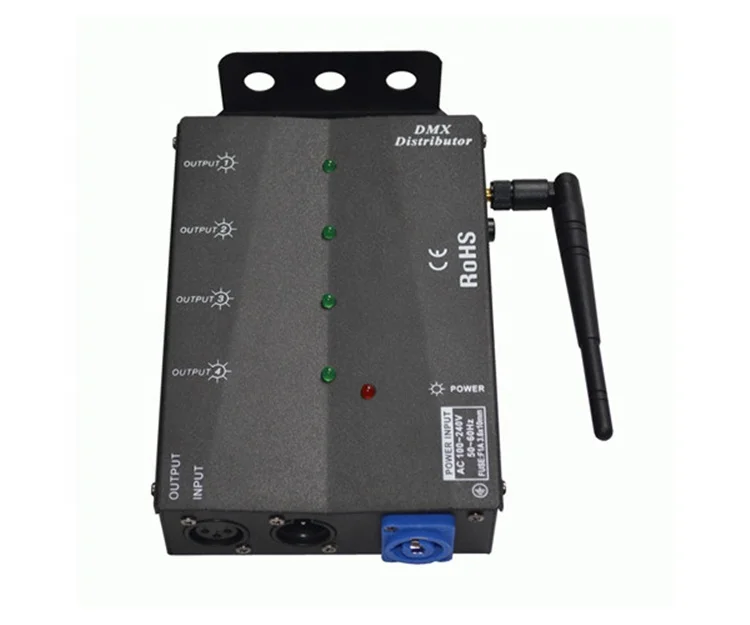 4 Way DMX 2.4G wireless Distributor 4 channel signal amplifier 4 way dmx signal wireless distributor stage light splitter