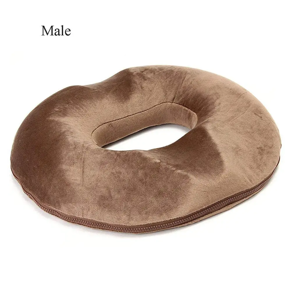 Contoured & Premium Comfort Donut Prostate Seat Cushion, Cushion Prostatic Pillow with Bamboo Charcoal Memory Foam