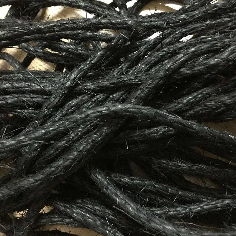 black color sisal rope for the packing rope and cat tree