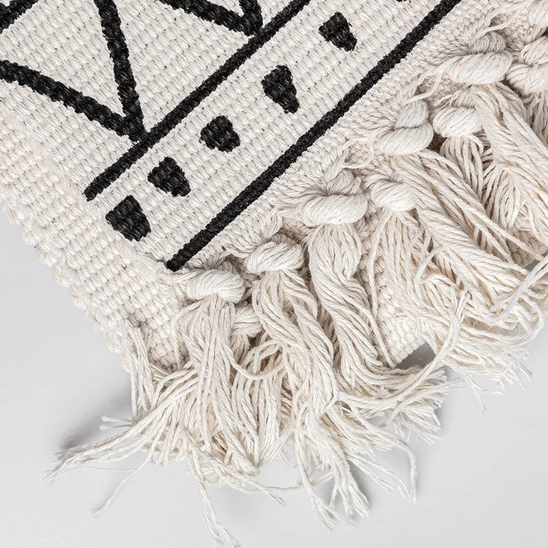 european mexican dining table runner For Home decoration Use Tassels table cloth burlap macrame Table Desk Runner