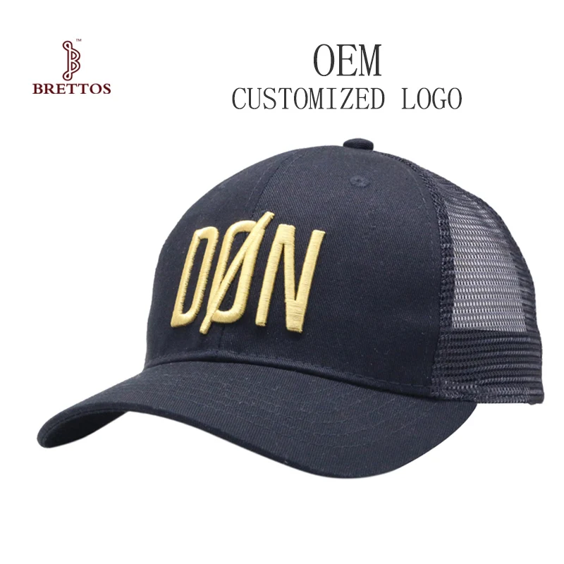 
 Высококачественная Мужская черная шляпа-тракер с вышивкой  