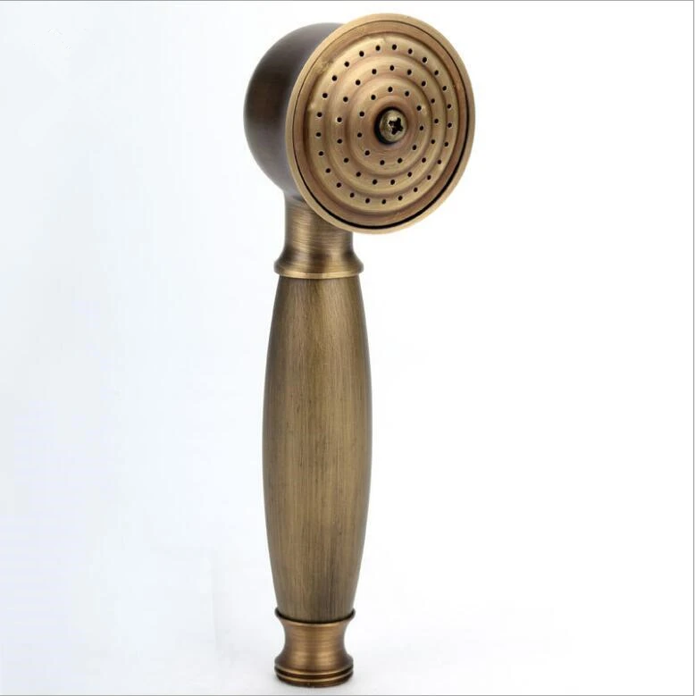 Classic Antique Brass Mixer Faucet Shower Set Brass Wall Mounted Bathroom Shower System