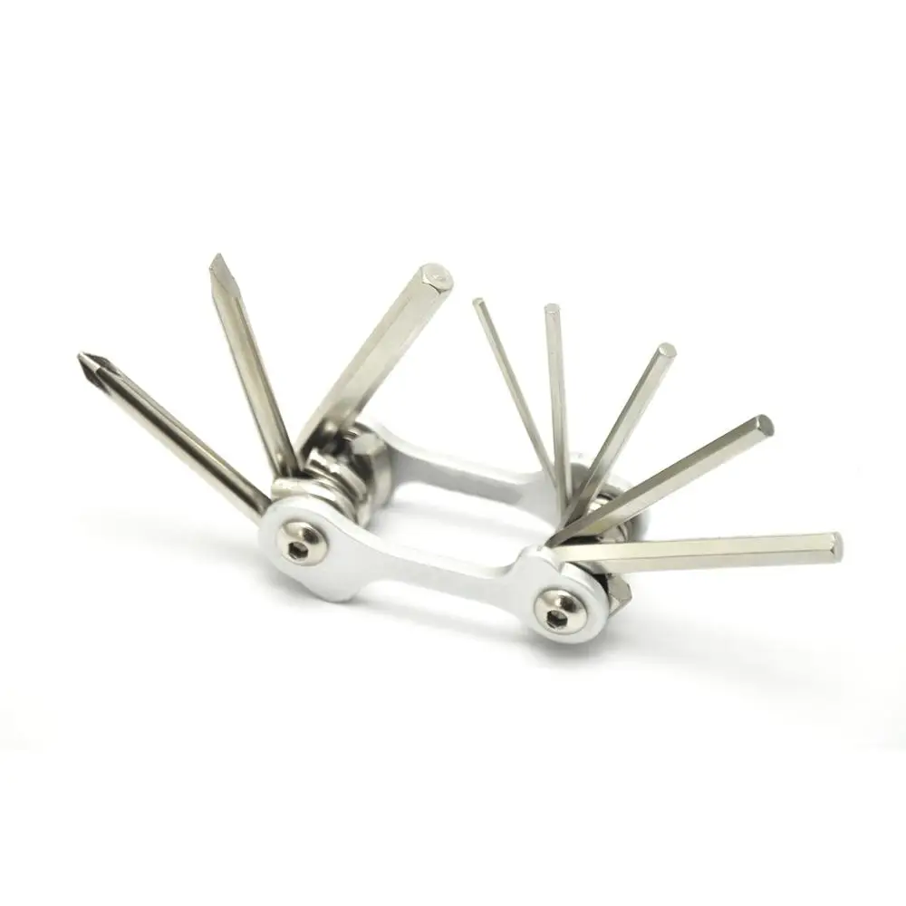 
pocket 8 in 1 bicycle tool carbon steel folding mini tool pocket bicycle repair tool 