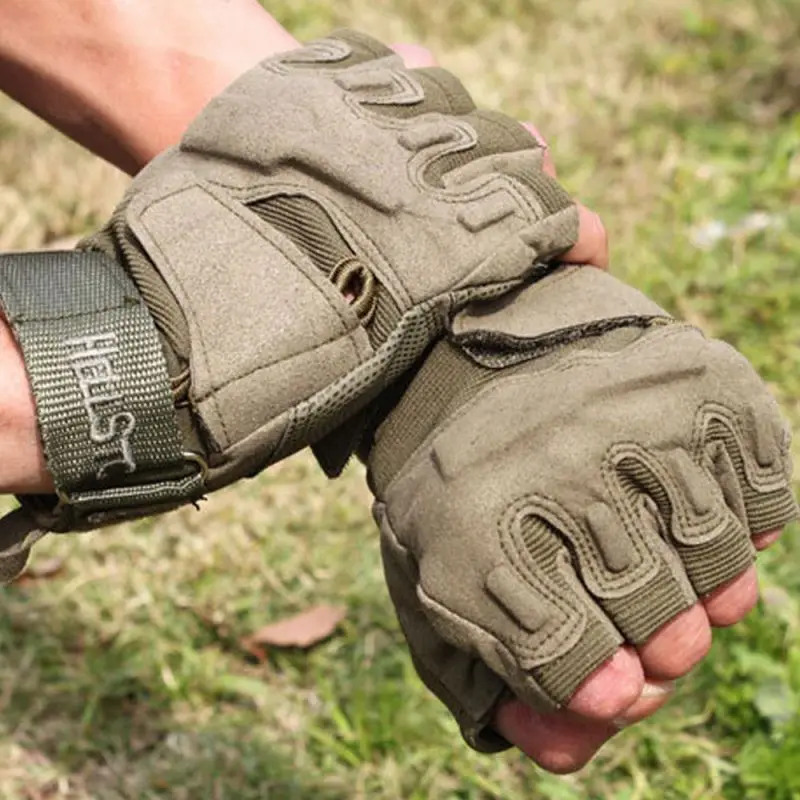 RTS bicycle riding half-finger gloves with microfiber reflective strips thickened anti-fall wear-resistant shock-absorbing glove