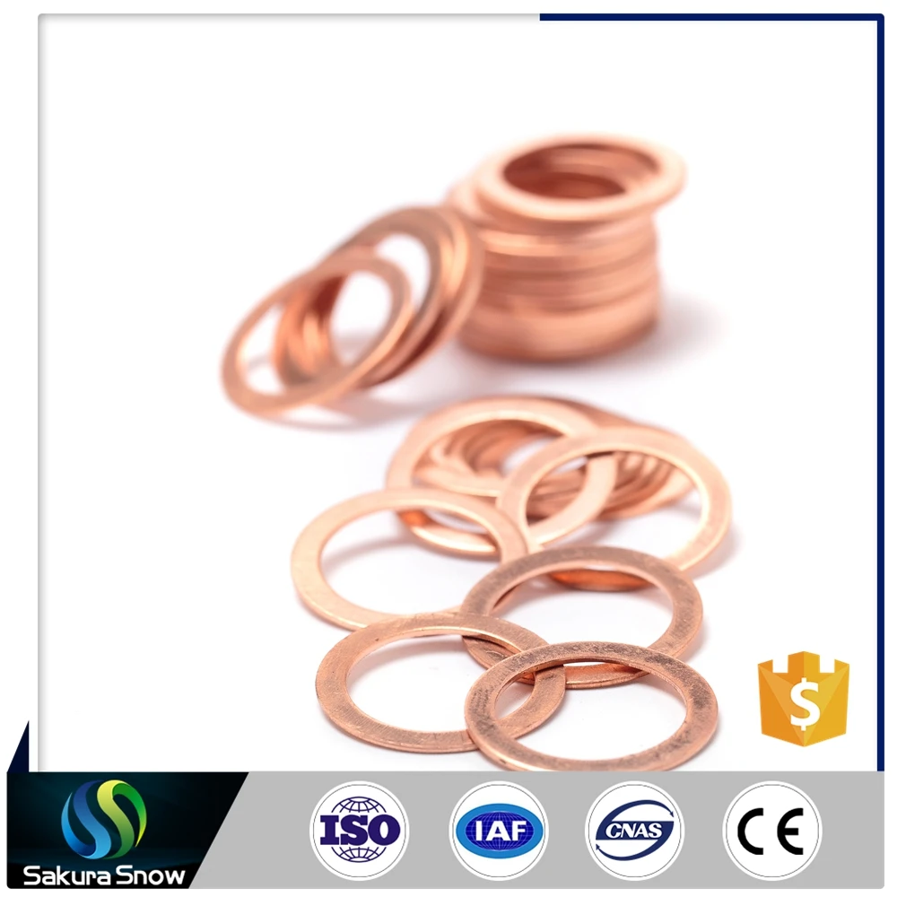 Copper Washer Solid Gasket Sump Plug Oil Seal Fittings 10*14*1MM Tool