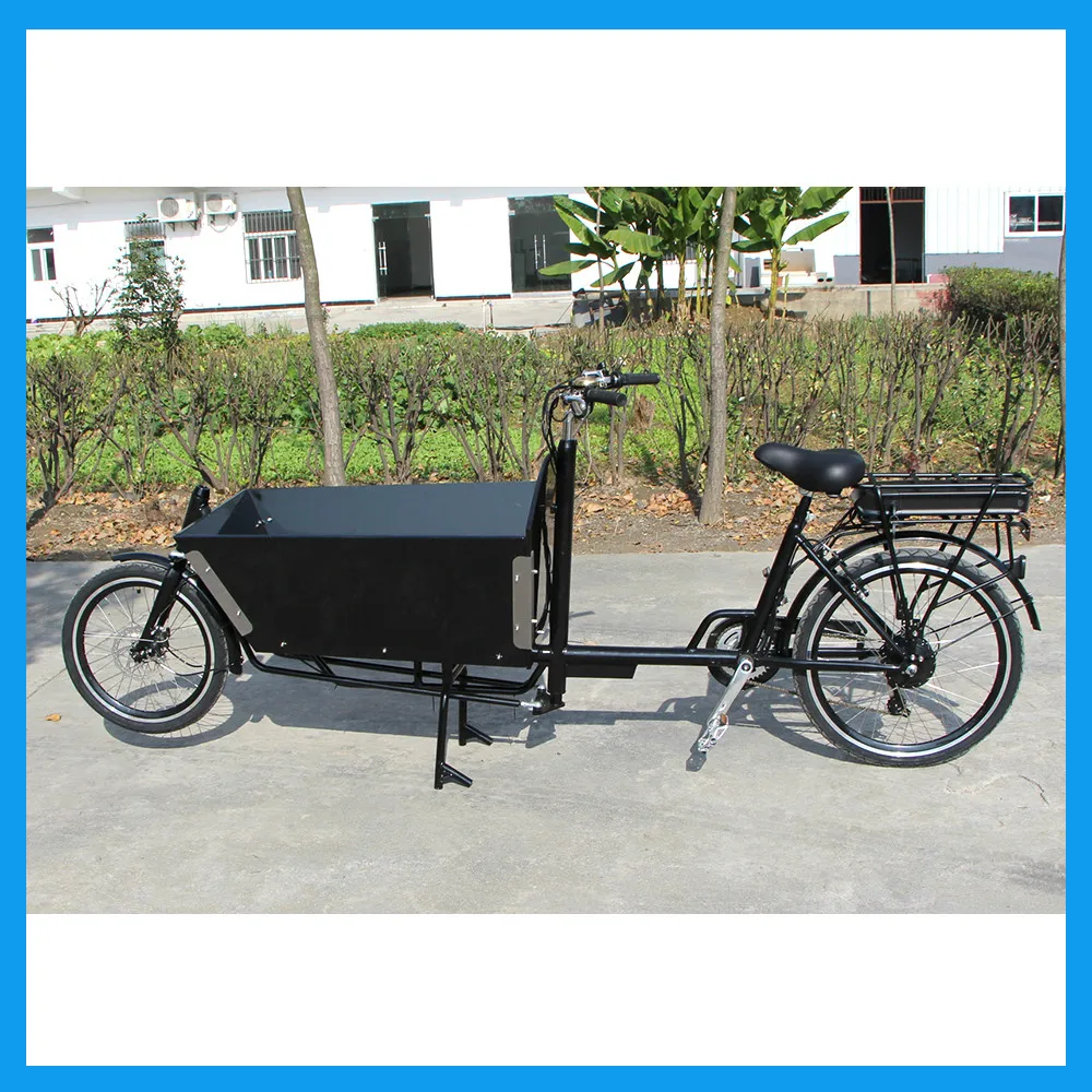 Электрический Семьи Грузовой Велосипед с 2 Колесами с Фронтальной Загрузкой Корзину