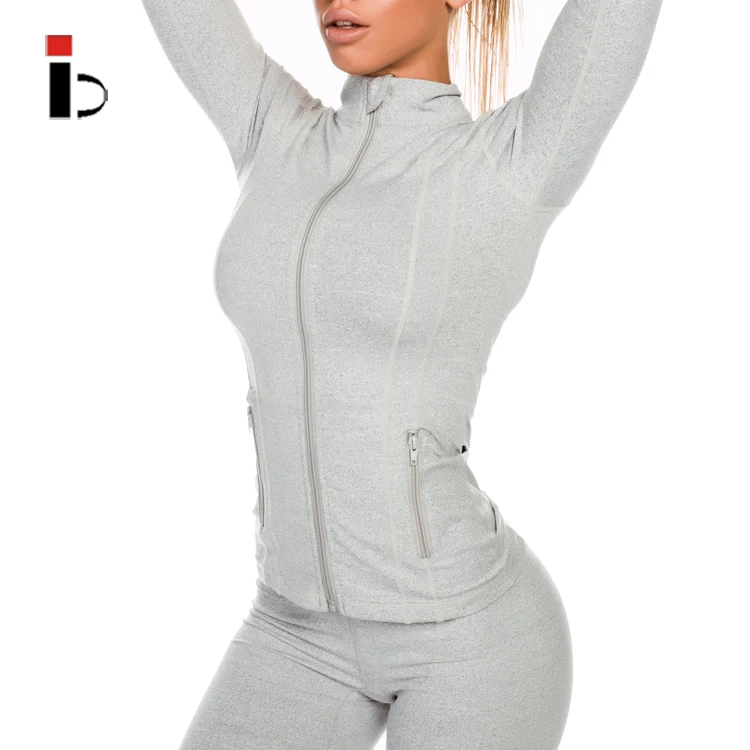 Custom Sports Gym Yoga Wear work out Women Zip Fitness Jacket