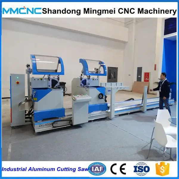 Window Door Making Machine Double Heads Sawing Aluminum Extrusion Cutting Machine