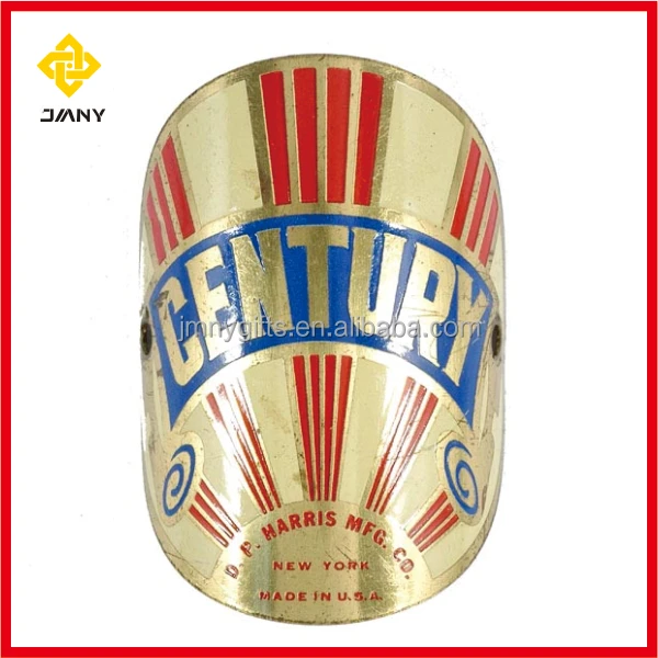 Customized Logo Branded Metal Bicycle Tube Head Badge