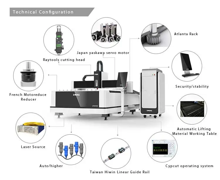 high precision 3015CN stainless steel wire mesh cutting machine 1mm stainless steel laser cutting machine