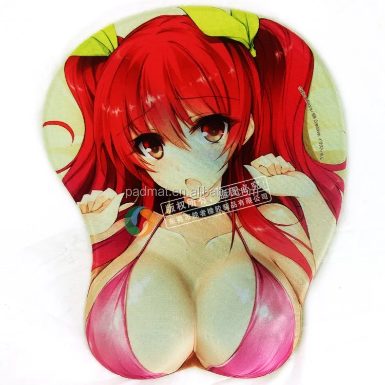 japan games cartoon breast girl gel mouse pad, japan sexy anime 3d on the big boobs mouse pad