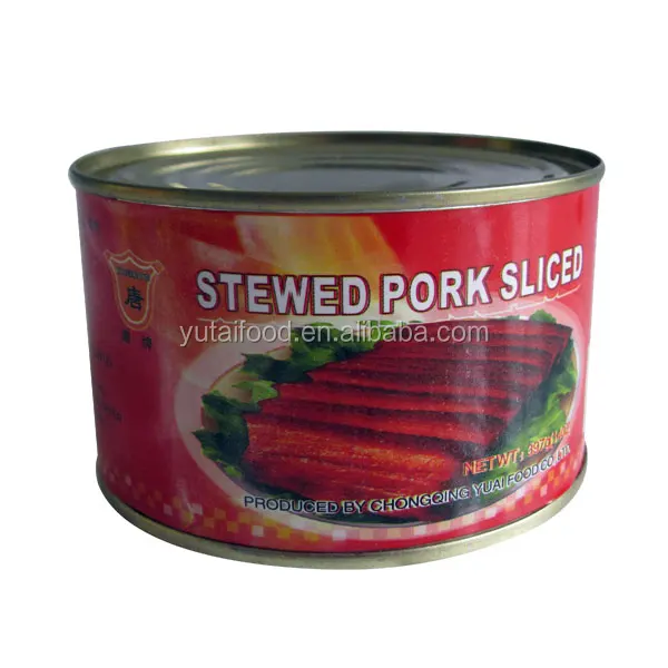 
Cans Food Canned Stewed Pork Sliced 