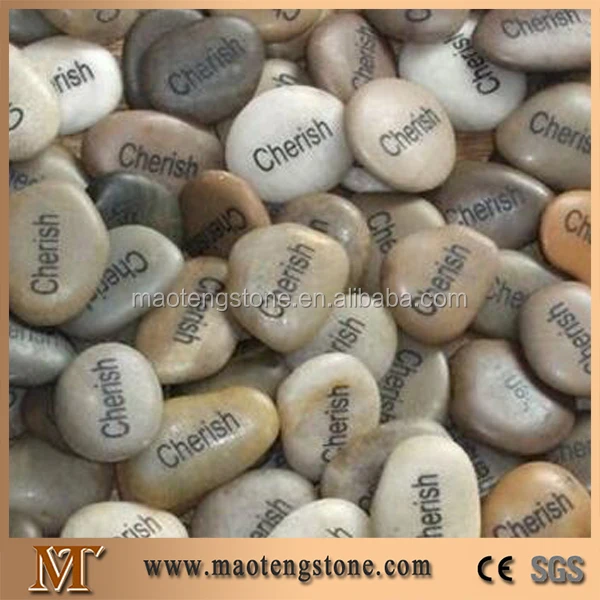Engraved River Pebble Stone
