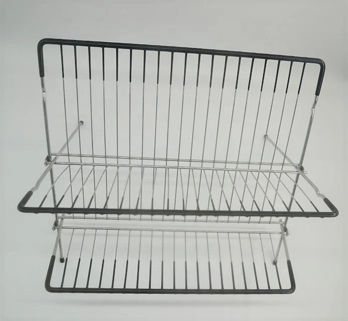 
Kitchen corner stainless steel roll up collapsible dish drying dinner plate holder dish drying rack 