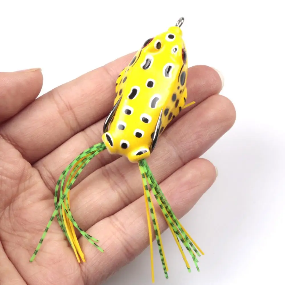 
 LUSHAZER приманки для рыбной ловли, искусственная лягушка 9,5 г, 5 см, мягкая рыболовная приманка со змеиным головой, Жаба, мягкие приманки  