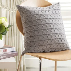 Cushion Covers for Office Chair And Home Decor Acrylic wool knitted pillow