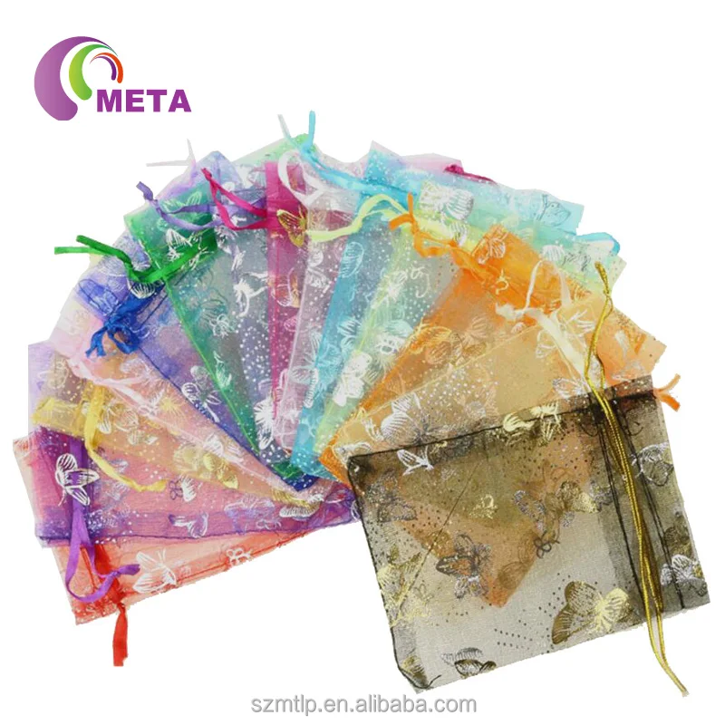 wholesale bulk 6x9cm organza gift bags with lace