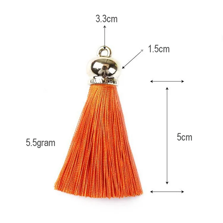 good quality manual craft colorful silk thread keychain tassel for bag