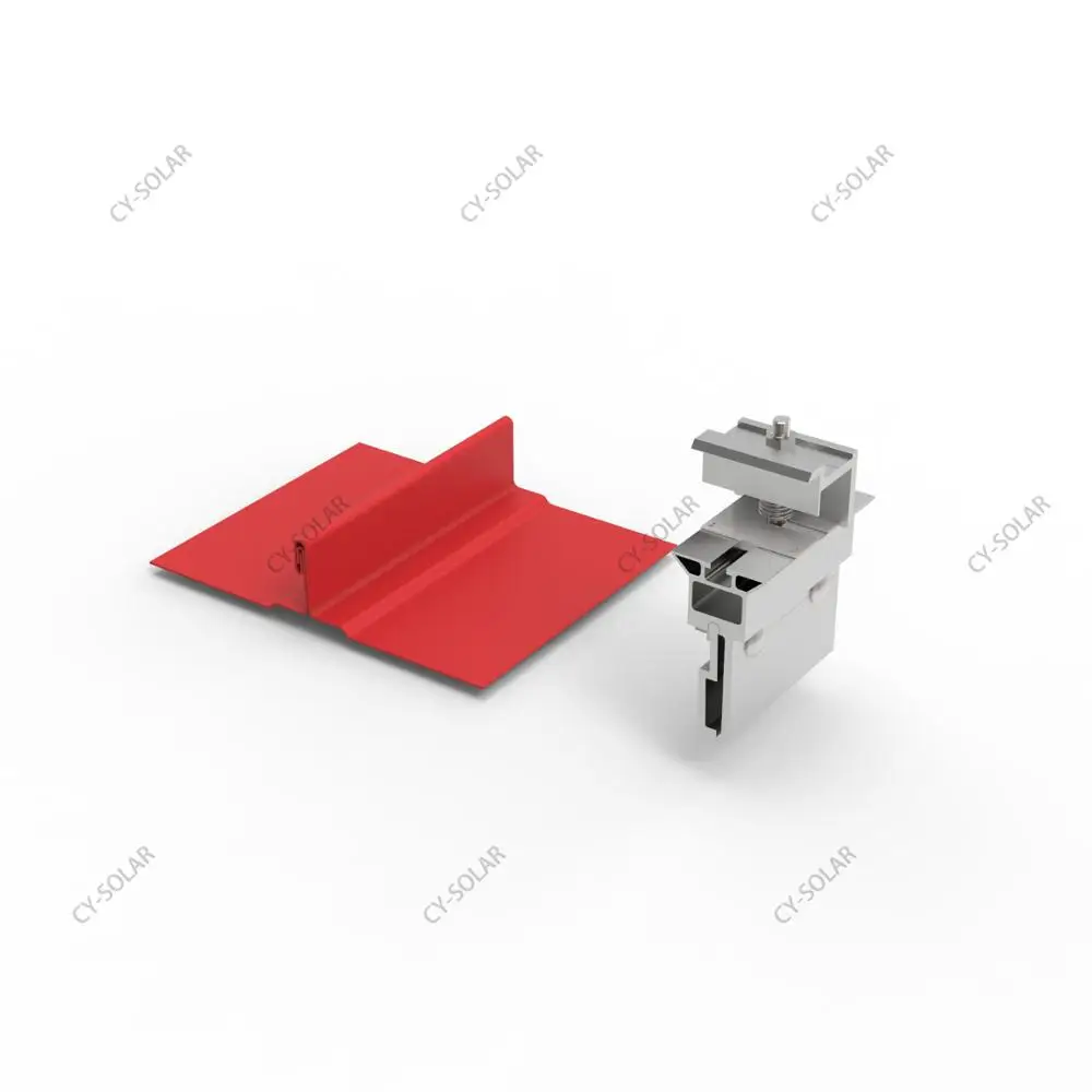 Aluminum solar metal roof panel clamp for solar PV installation, solar tin roof clips