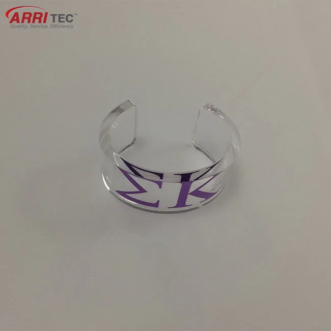 
Moden girl women party bangles Perfect logo acrylic lucite cuff bracelet 