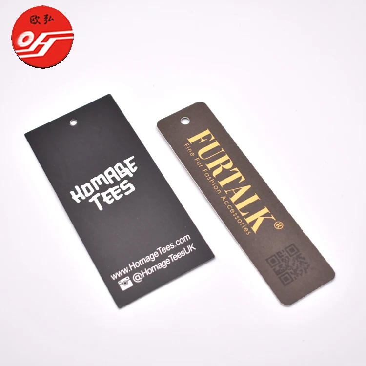 High Quality Wholesale Custom UV with Wax Rope String Hang Tag for Garments