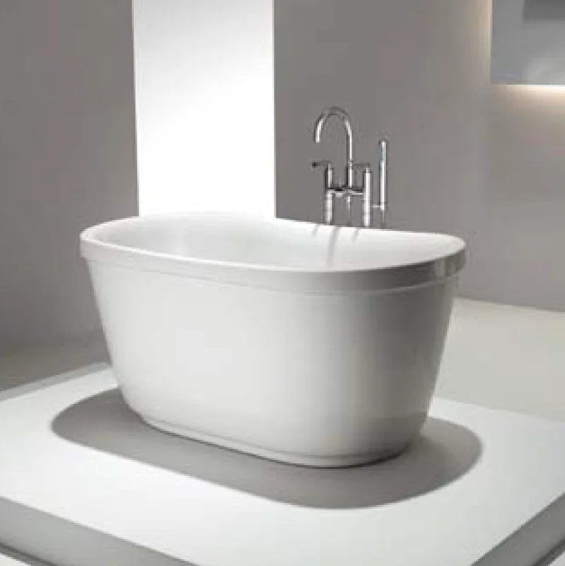 650 мм Глубокий акриловый центр дренажный овальный двойной Тапочки плоская подошва не-Whirlpool отдельно стоящая Ванна в белом DM-777