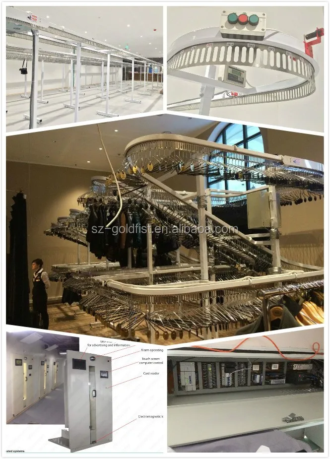 Laundry Automatic Clothes Conveyor Line Goldfist