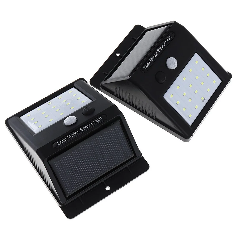 LED Solar Power Light 20LED Wall mounted PIR Motion Sensor Outdoor Waterproof solar water