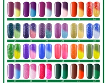 Choose 1 Pc High Quality Soak Off Temperature Color Changing UV Nail Gel Polish Total 60