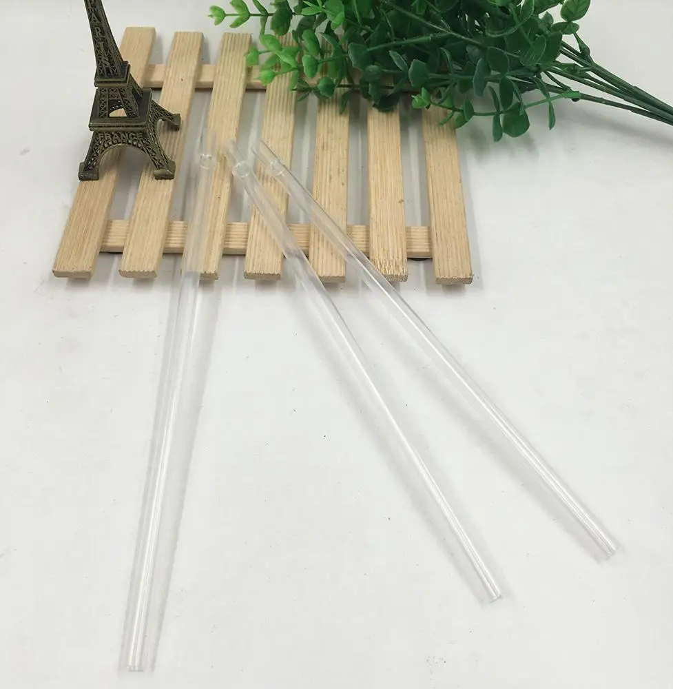 10' bpa free acrylic clear tumlber straw,  Clear Reusable Plastic Replacement Drinking Straws for 20oz and 30oz tumbler,