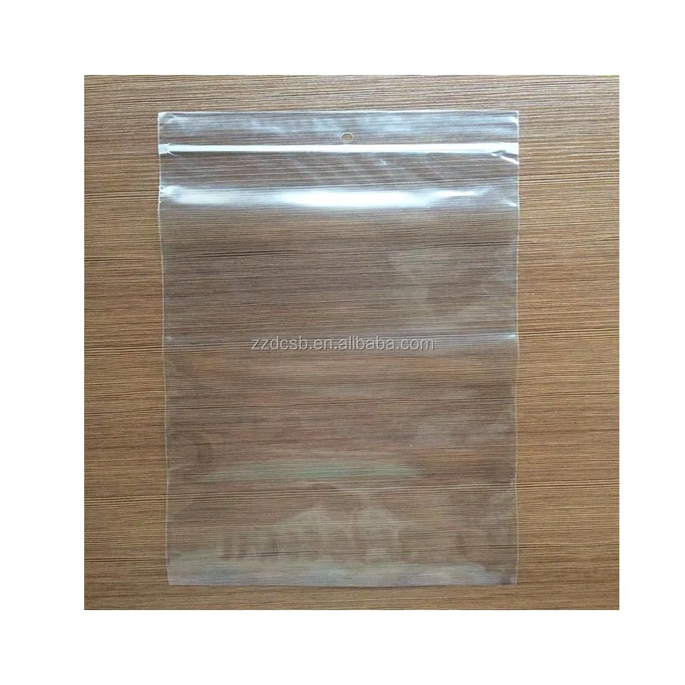 clear Plastic LDPE Resealable Ziplock Bag