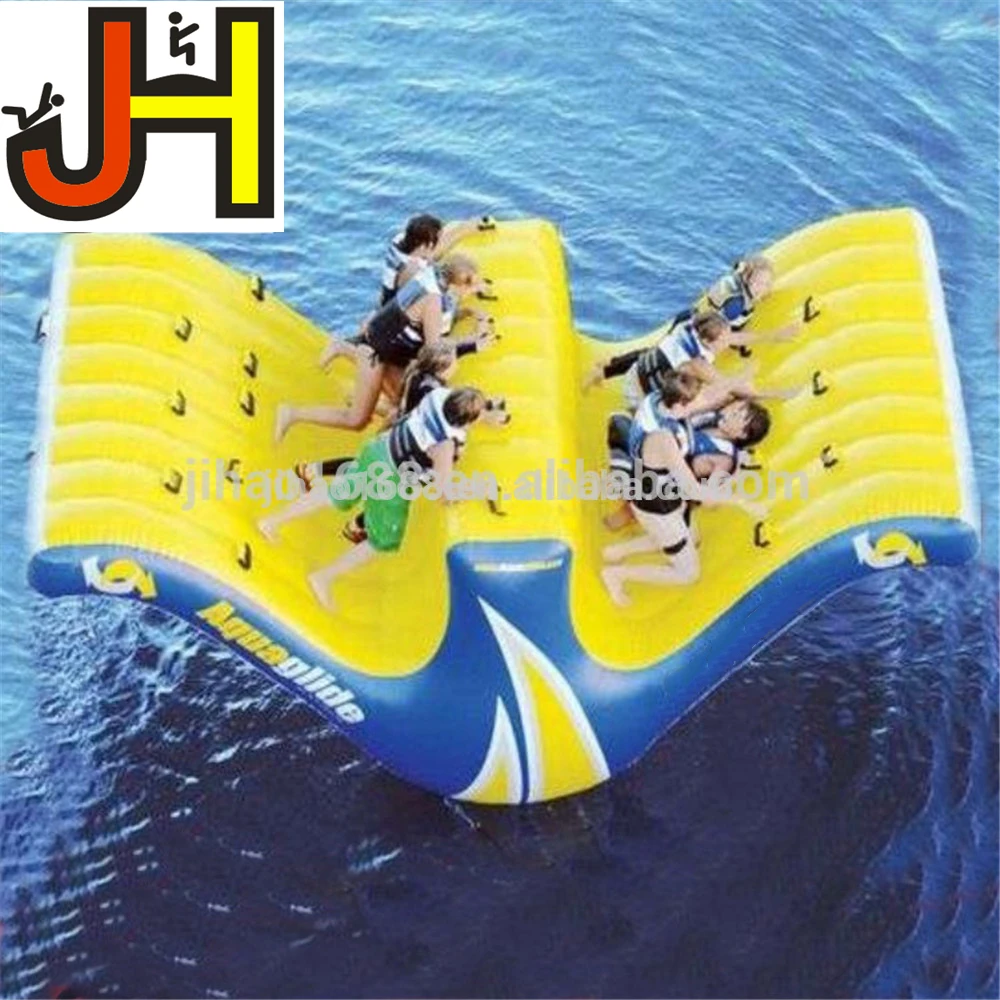 Inflatable Aqua Water Slides Inflatable Lake Island Water Slide Floating Water Park