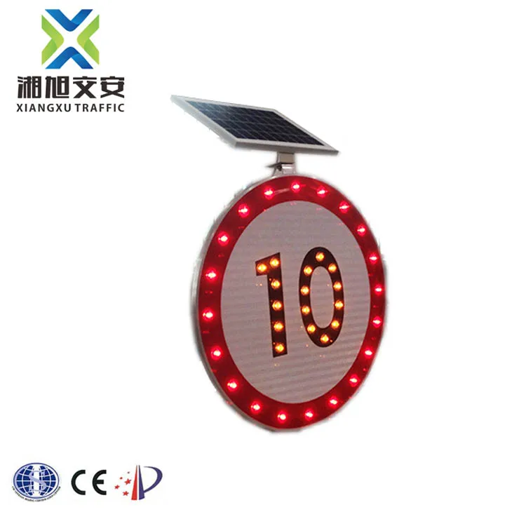 factory sales directly solar LED flashing aluminum traffic warning street signal board speed limit sign Max. speed 60