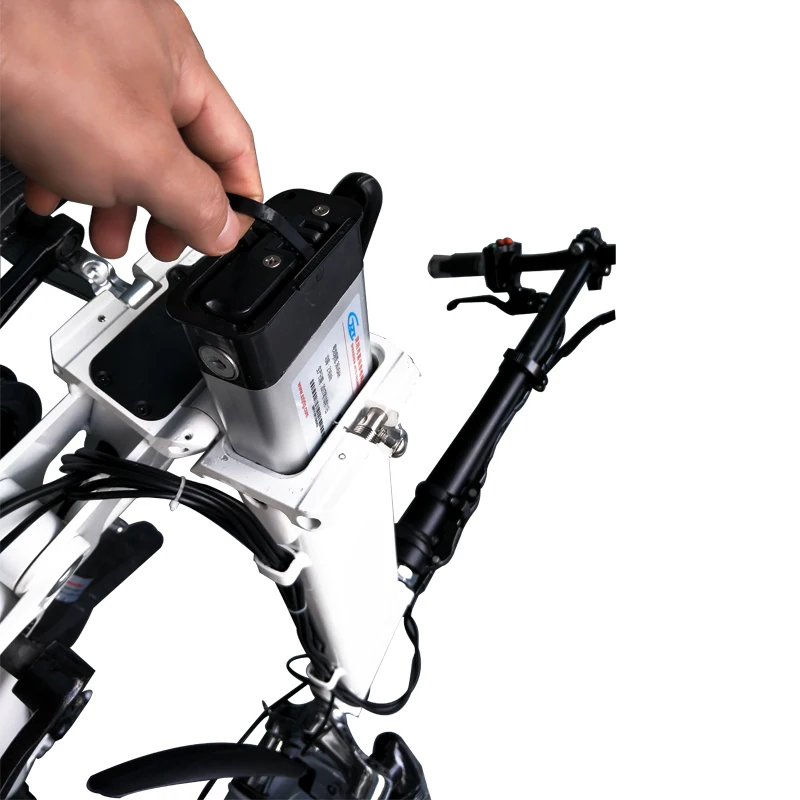 14 дюймов мини складной портативный велосипеды с внутренней батареей с функцией подзарядки Складная для е-байка для электрического велосипеда