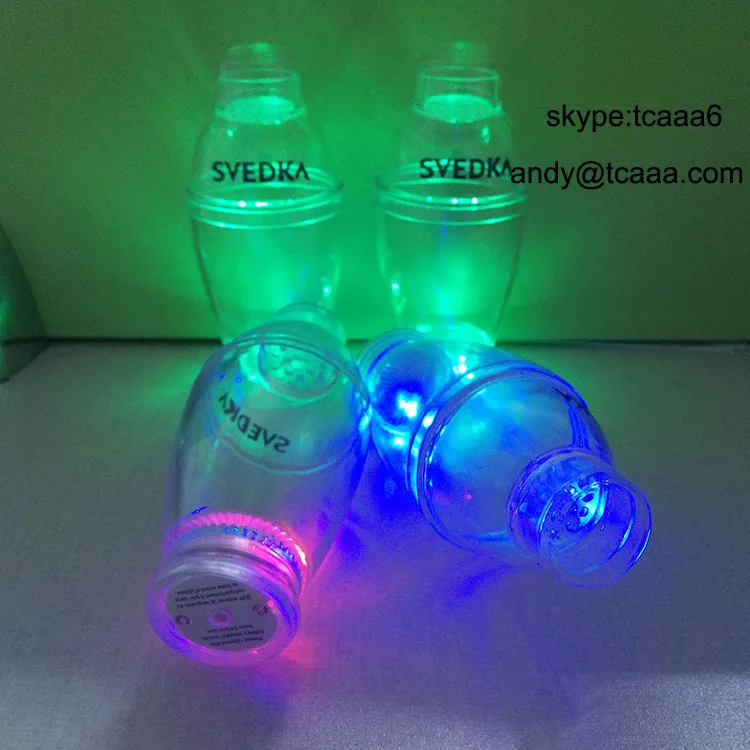 Высокое качество мигающий светодиод шейкер пластиковых уникальный шейкер