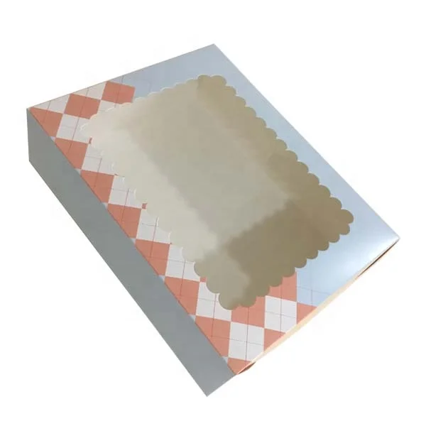 Wholesale custom printed high quality paper donut packaging box,donut box with clear window,packaging box for donut