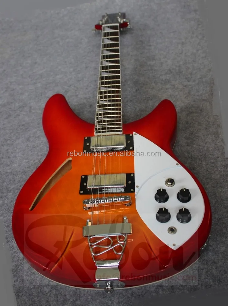 Weifang rebon Ricken 12 string 360 electric guitar in cherry sunburst colour