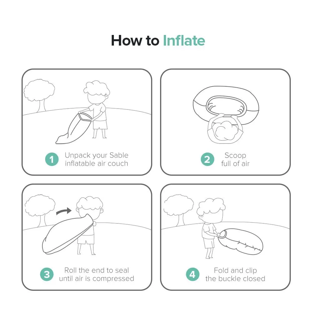 
Light Sleeping Bag Waterproof Inflatable Lazy Sofa Camping Air Bed Adult Beach Lounge Chair Fast Folding 