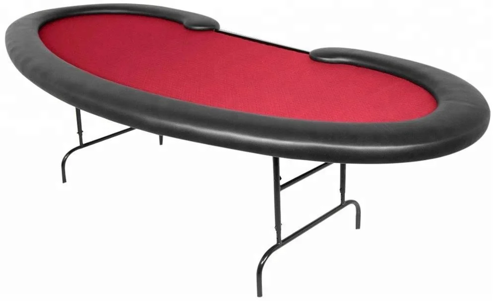 Folding Poker Table for 10 Players, 100 X 48-Inch Oval