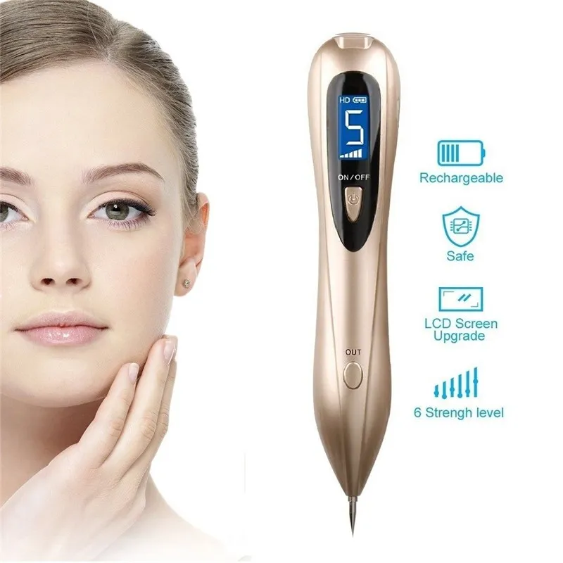 High Quality Electric Point Mole Pen Portable Freckle Warts Dot Mole Dark Spot Tattoo Removal Pen