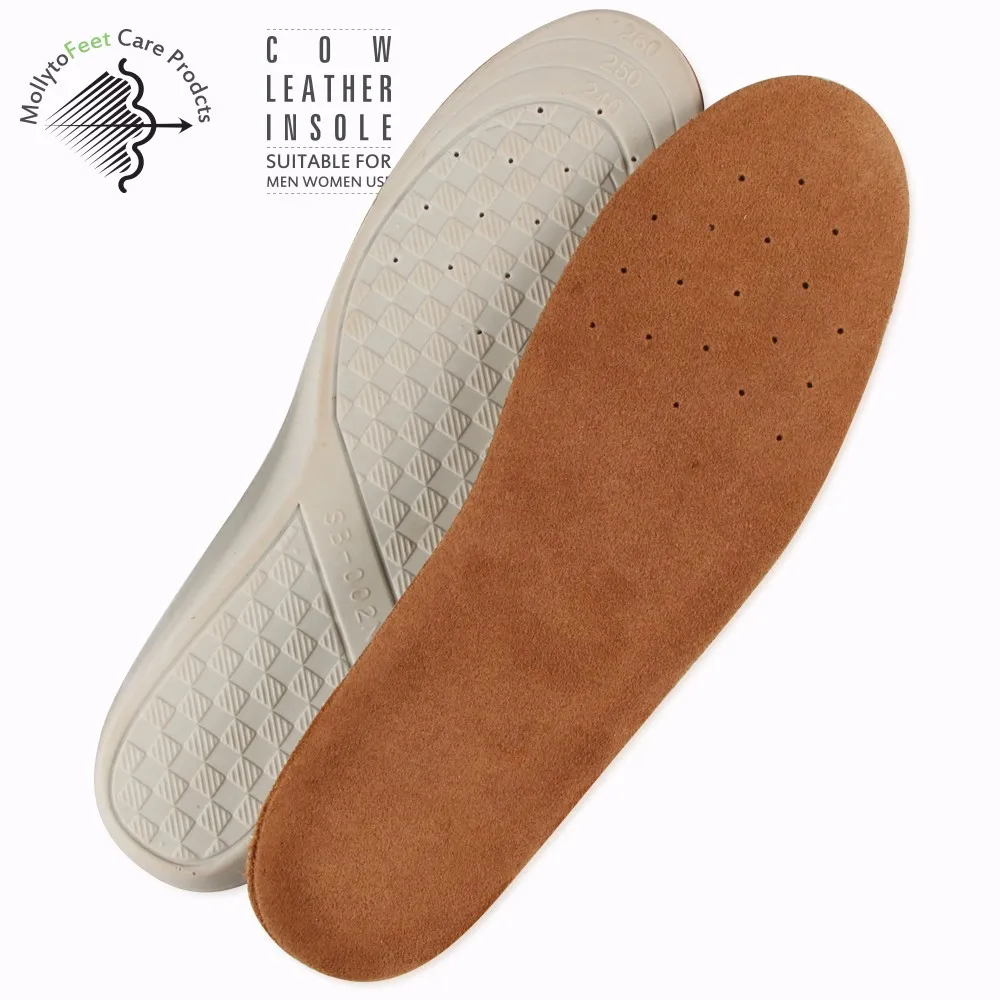 Height increased comfortable cowskin leather shoe insole