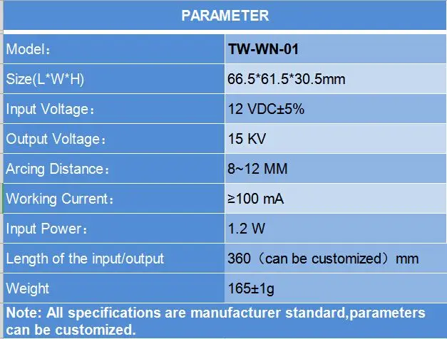 High voltage output gas lighting controller, electric Spark Igniter Electronic 12VDC Manual Input 15kV Spark Output