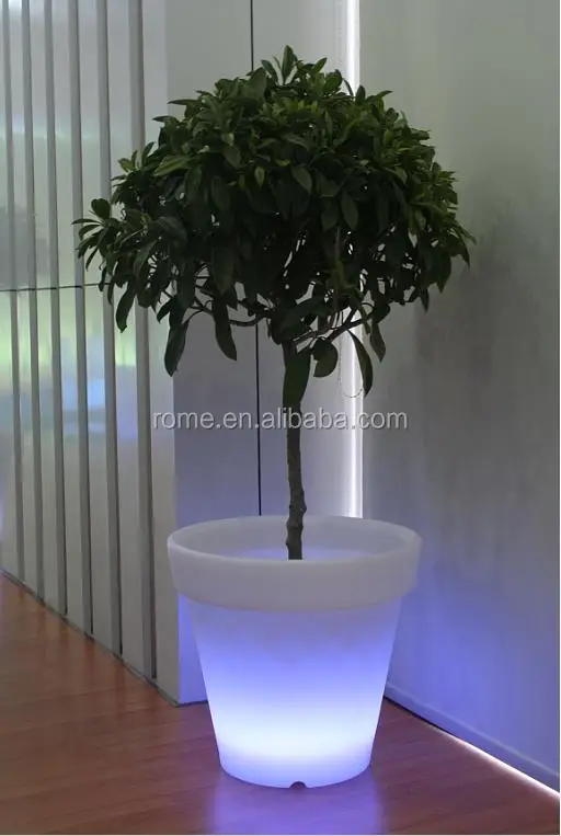 plastic led flower pots light up pots lighting pot