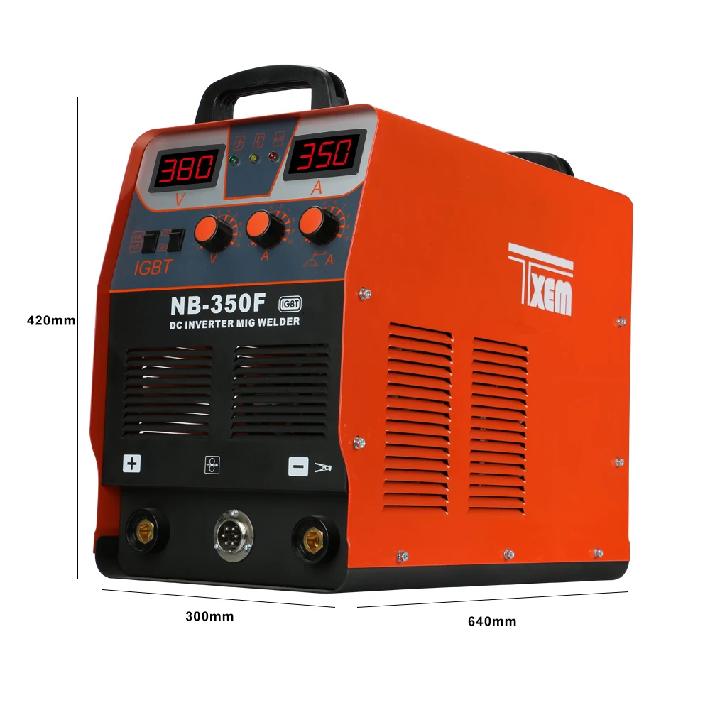 Лучшая цена nbc 350 mig 350 сварочный аппарат mig-350 igbt Инвертор pulse co2 Алюминиевый mig сварочный аппарат