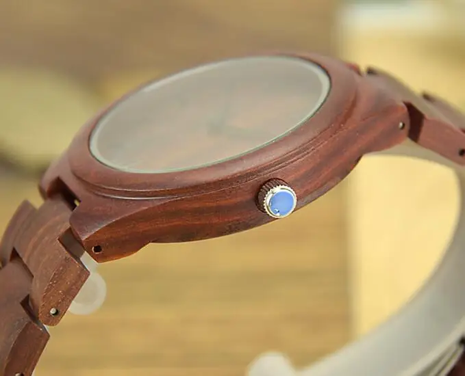 Mens Luxury Watches Man Customised Logo Wooden Women Wristwatch Solid Wood Bamboo Quartz Ladies Wrist Watch Young Hot Wholesale