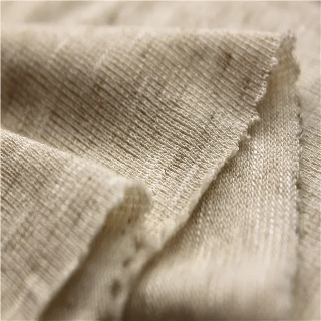 Высококачественная трикотажная ткань из льняной вискозы для футболок