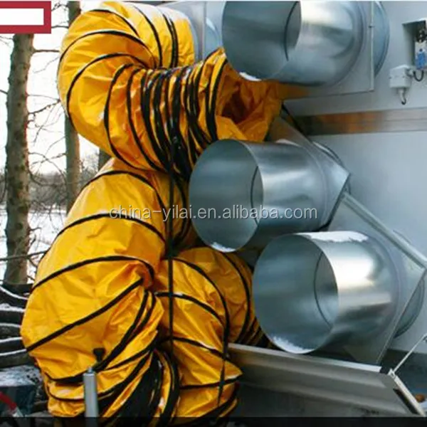 
air-condition pvc flexible duct hose, push cool air or hot air into tent flexible duct hose 